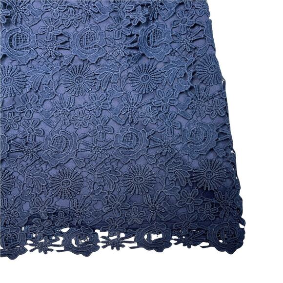Lulu's Love Poem Lace Mini Dress Crochet Navy Blue Womens Size XS - Picture 7 of 10